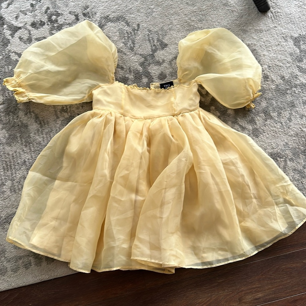Yellow babydoll dress
